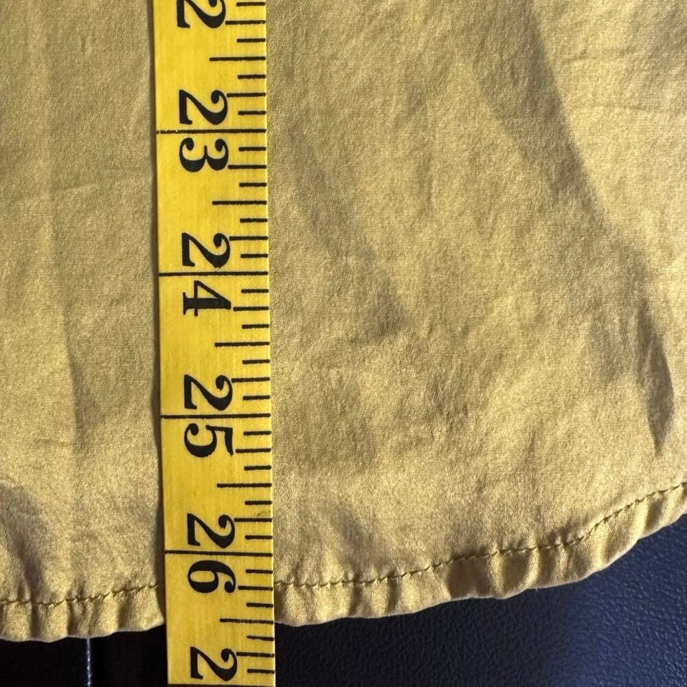 Pendleton Golden Yellow Silk Button Front Trench … - image 8